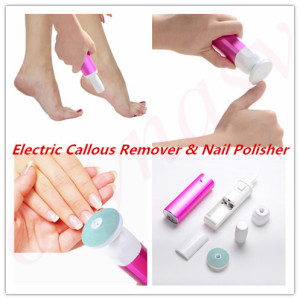 100% Original 2 in 1 Electronic Feet Callous Remover Foot Care Foot Dead Dry Skin Remover Nail Polis